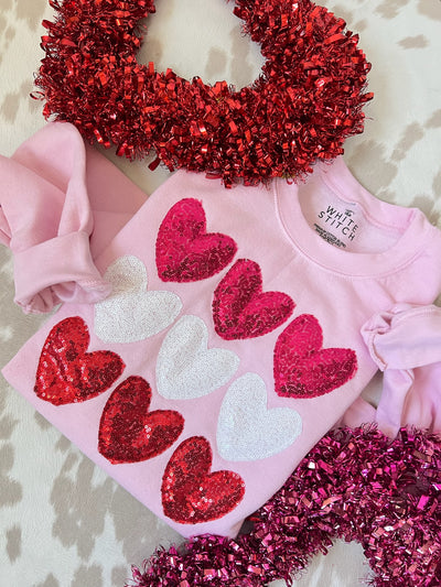 Sequin Hearts | Pink