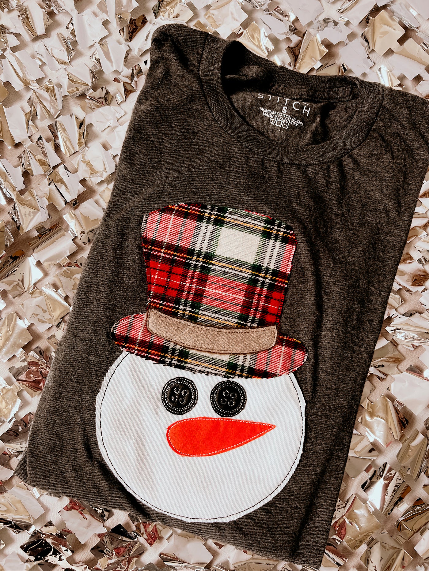 Christmas Plaid Snowman | Handmade