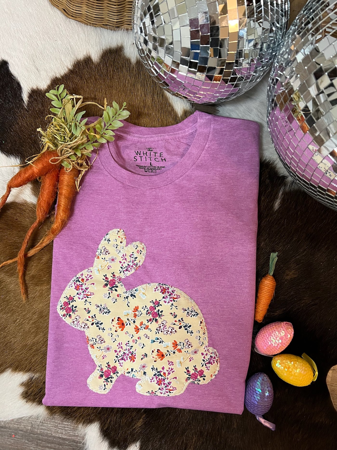 Floral Bunny | Handmade | Purple