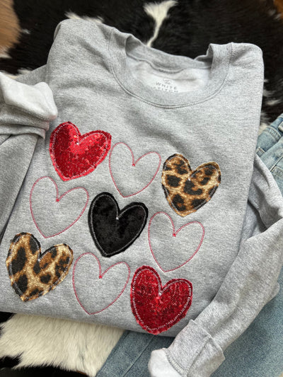 Stacked Hearts Sweatshirt