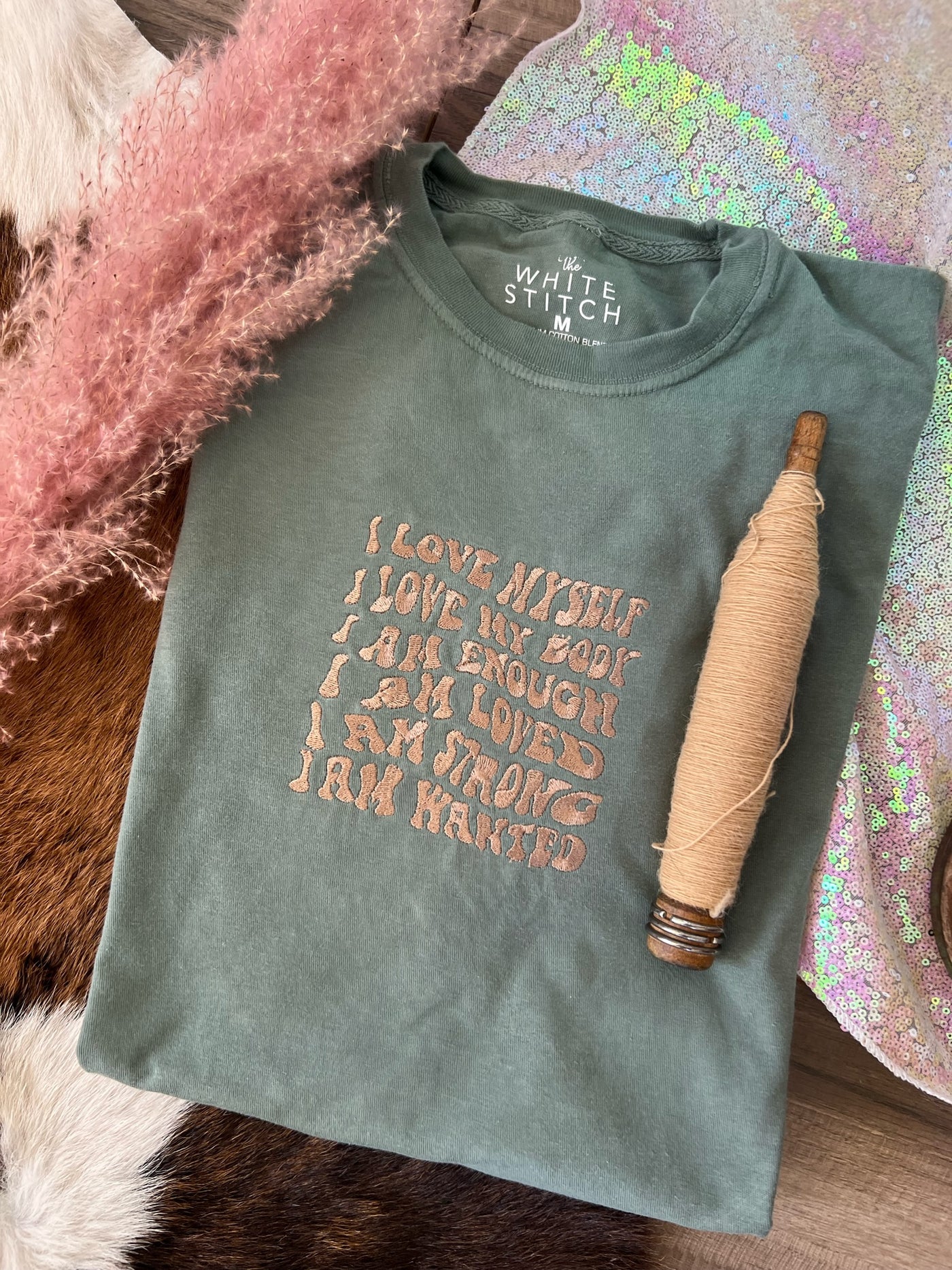 Positive affirmations  tee | Green