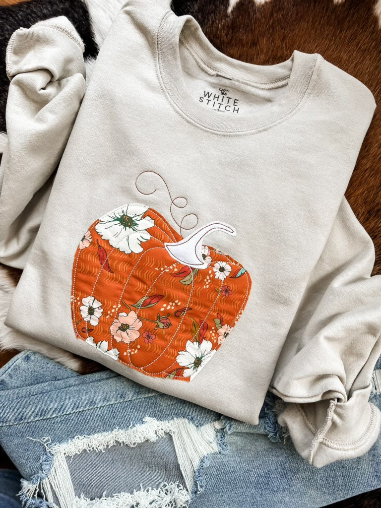 Natural Pumpkin Sweatshirt | Handmade