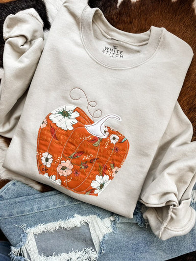 Natural Pumpkin Sweatshirt | Handmade
