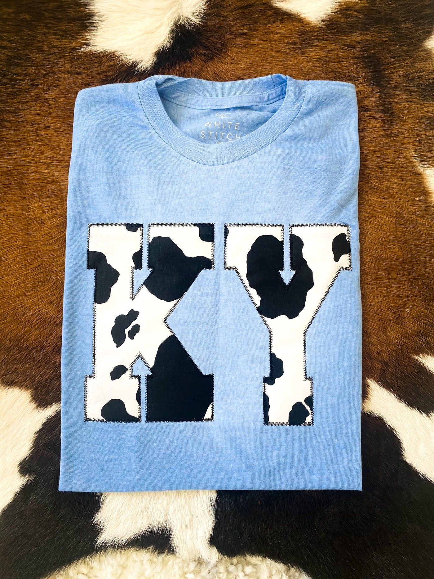 Blue Belle State Cow Tee