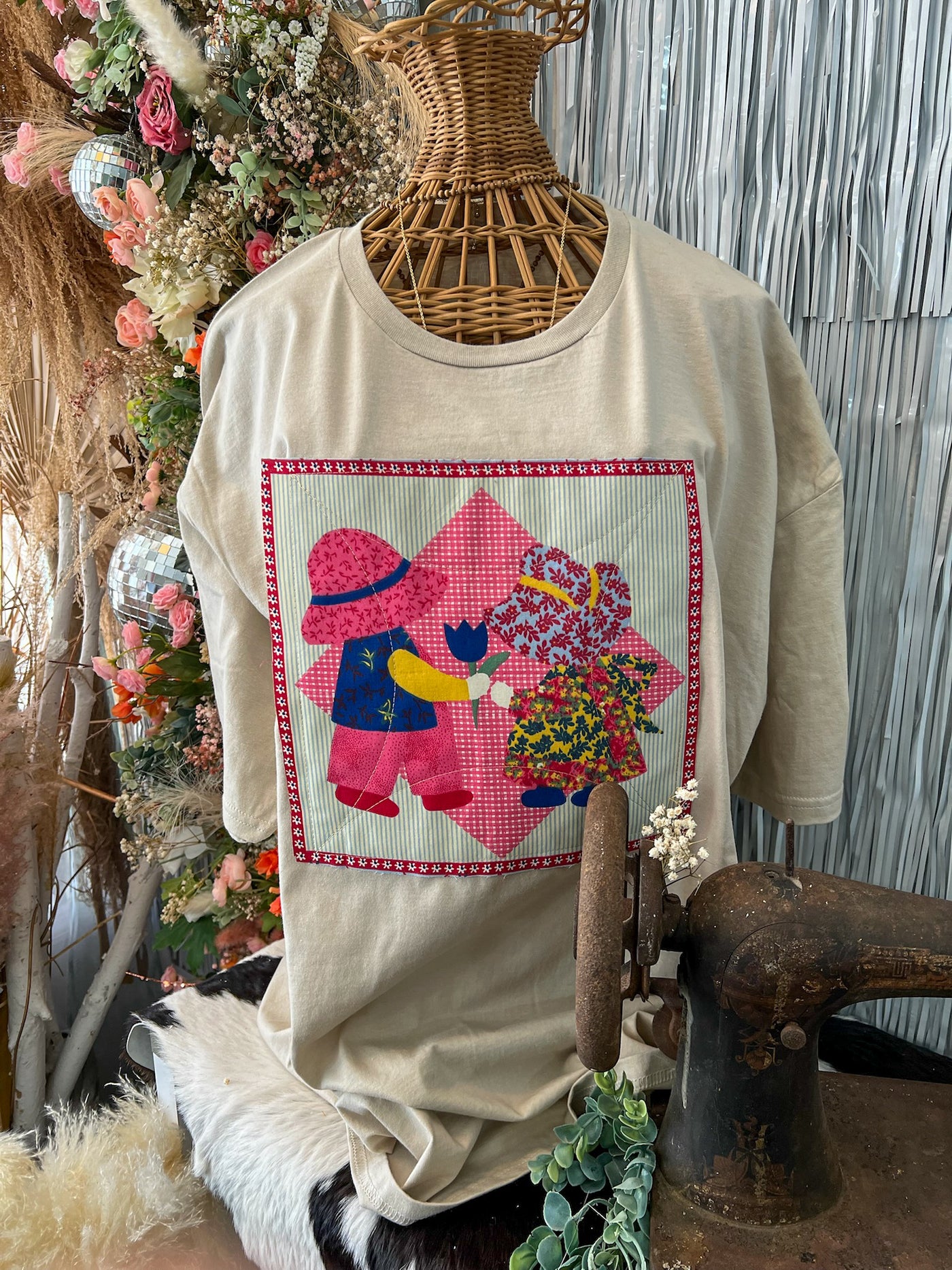 Sue Bonnet Applique Shirt