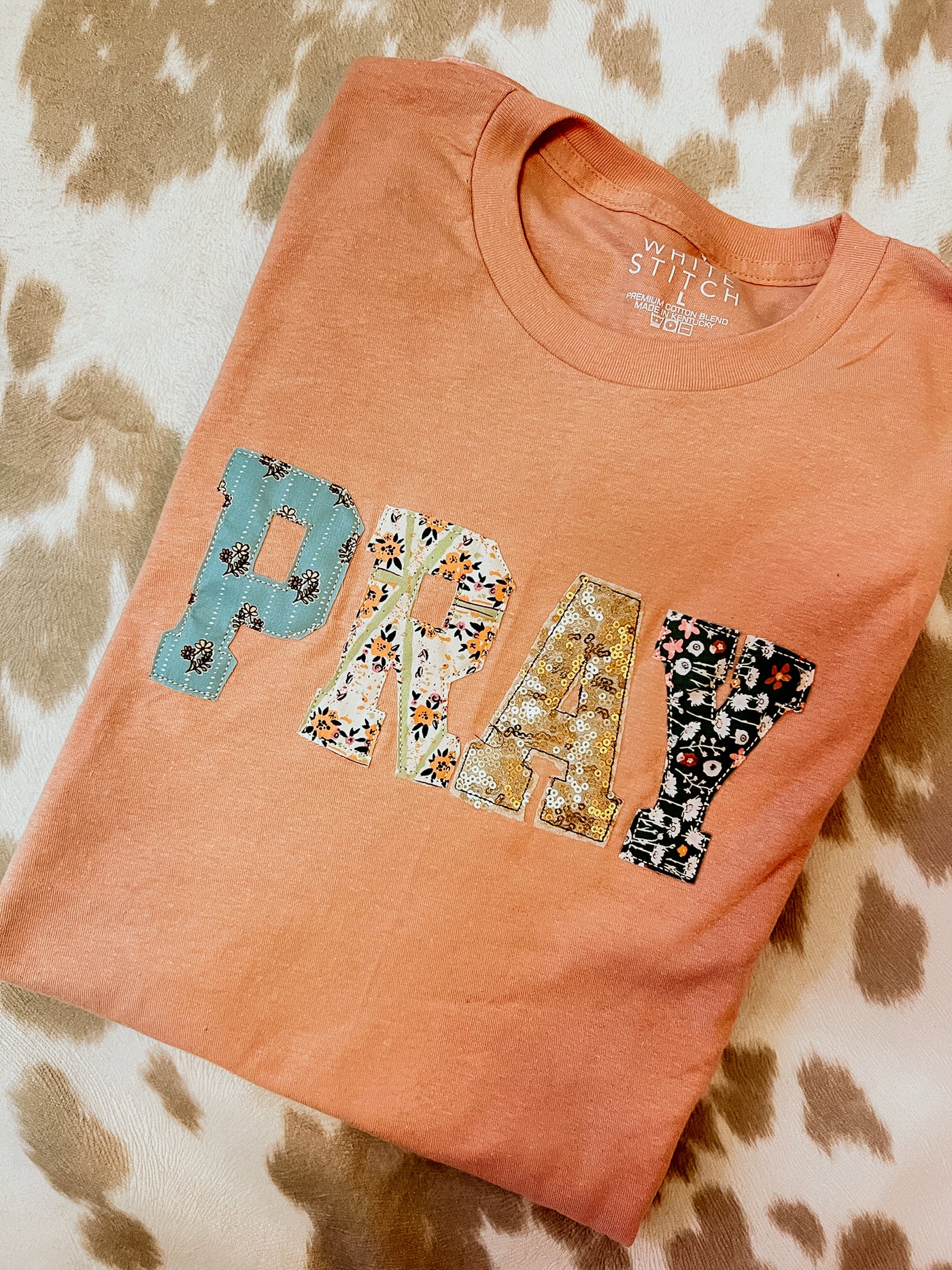 Pray Spring Floral | Handmade | Peach