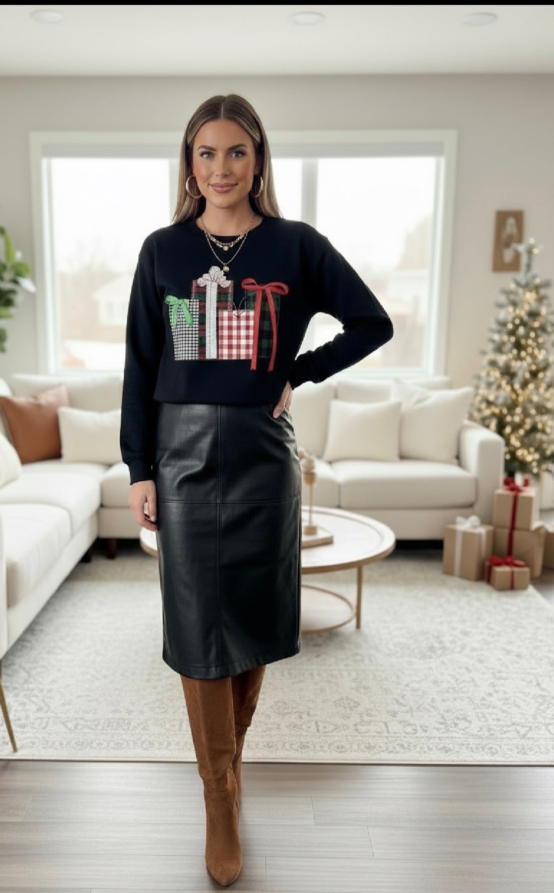 Gift Boxes Applique Shirt