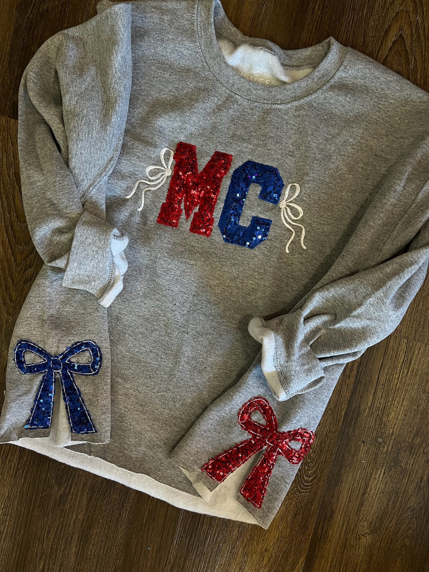 School Abbreviation Bow Sweatshirt | Customizable