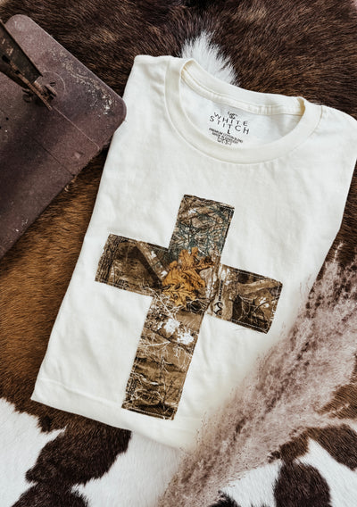Cross Camo Tee & Sweatshirt Option