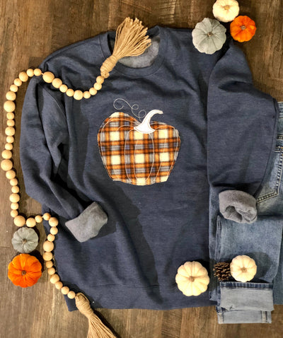 Plaid Pumpkin Sweatshirt