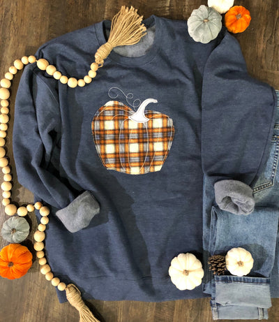 Plaid Pumpkin Sweatshirt