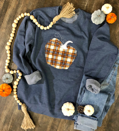 Plaid Pumpkin Sweatshirt