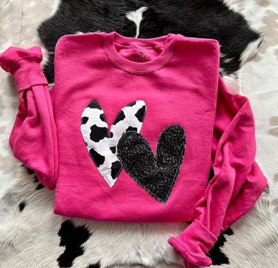 Double Love Sweatshirt (Cow & Leopard)
